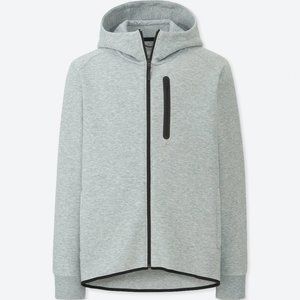 Uniqlo Dry Stretch Sweat Full-Zip Hoodie Gray Men's Size Small NWOT